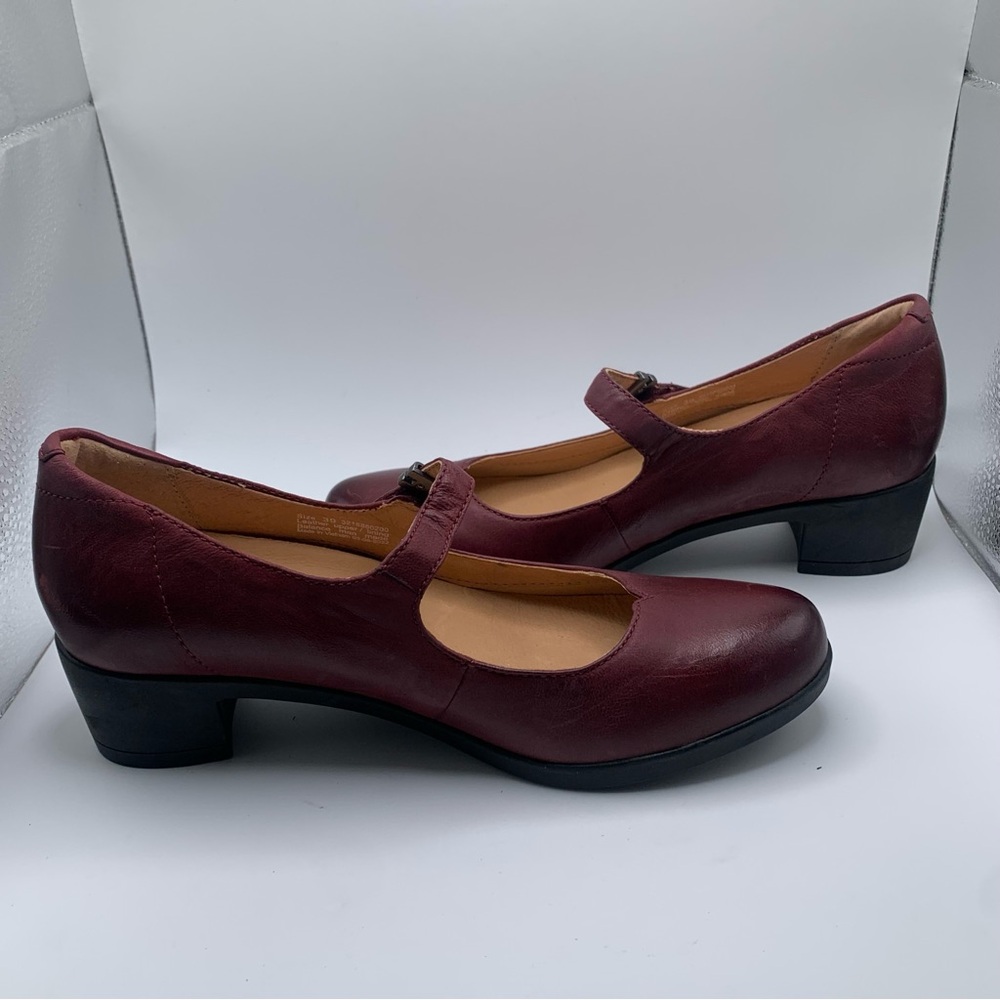 NWOB DANSKO | CALLISTA BURNISHED NUBUCK WINE Mary Jane heel size 39 US8-8.5 1407 - Picture 8 of 10